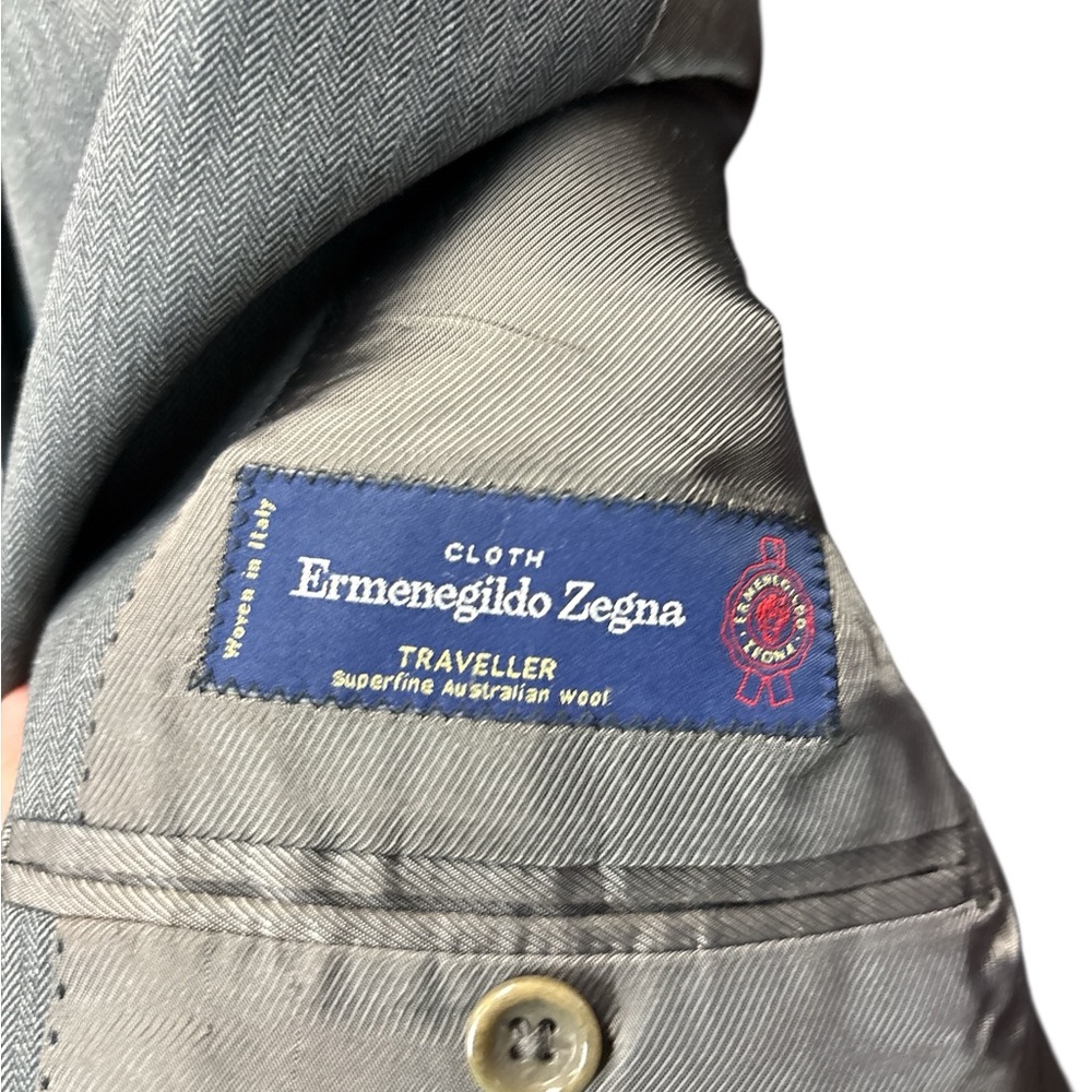 Ermenegildo Zegna Traveler Superfine Wool Blazer Sports Coat Gray - Size 40R - Picture 8 of 10